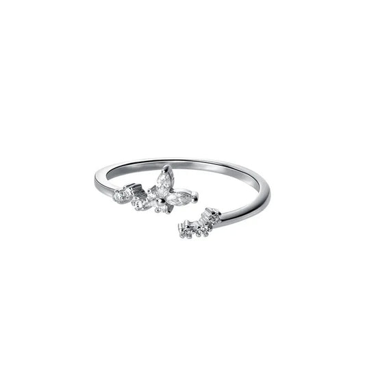 Edler Blumen Ring (925er Sterling Silber)